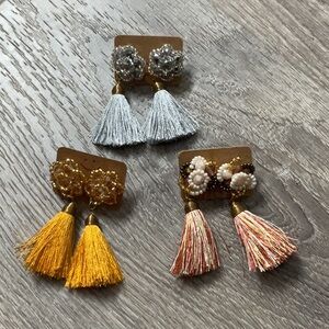 Earring bundle 3 pairs of beaded Mexican style earrings